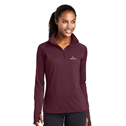 LADIES STRETCH HALF ZIP PULLOVER